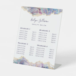 Dark Opal Beauty Salon Preisliste Preisschild Sockelschild