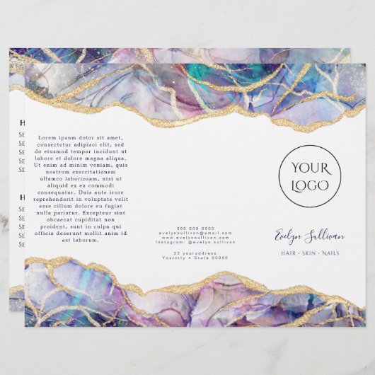 Dark Opal Design Broschüre (Vorne/Hinten)