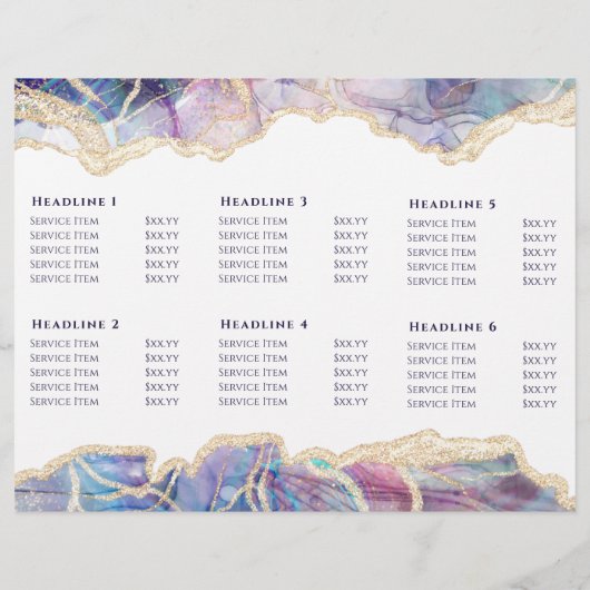 Dark Opal Design Broschüre (Rückseite)