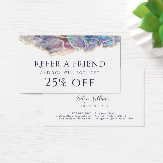 Dark Opal Design Reference Card (Schreibtisch)