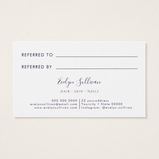 Dark Opal Design Reference Card (Rückseite)