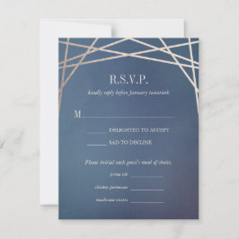 Dark Opaline Wedding Repitation RSVP Card Karte