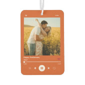 Dark Orange 60th Anniversary Photo Music Player Autolufterfrischer (Rückseite)