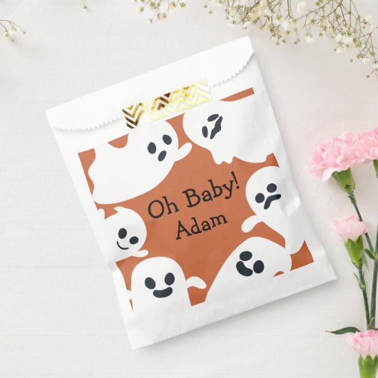 Dark Orange Flying Ghost Halloween Babydusche Geschenktütchen (Versiegelt)