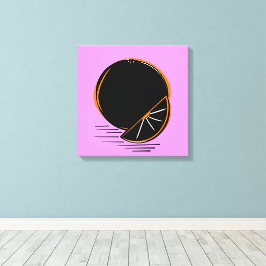 Dark Orange – Minimal Graphic Art Leinwanddruck (Insitu (Holzboden))