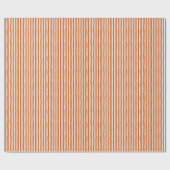 Dark Orange & White Wonky Stripes Geschenkpapier (Flach)
