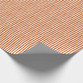 Dark Orange & White Wonky Stripes Geschenkpapier (Ecke)