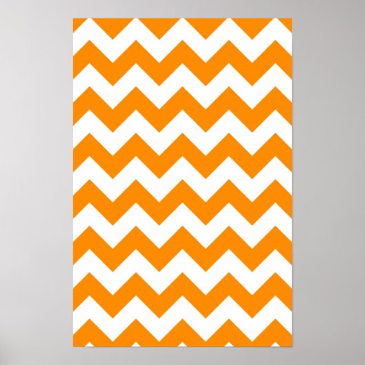 Dark Orange Zigzag Poster (Vorne)