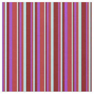 Dark Orchid, Red, Powder Blue und Maroon Lines Stoff