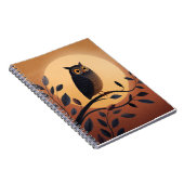 Dark Owl Golden Twilight Notebook Notizblock (Rechte Seite)
