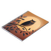 Dark Owl Golden Twilight Notebook Notizblock (Linke Seite)