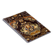 Dark Paisley: Floral Indian Seamless. Notizblock (Rechte Seite)