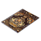 Dark Paisley: Floral Indian Seamless. Notizblock (Linke Seite)