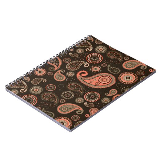 Dark Paisley Notebook Notizblock (Linke Seite)