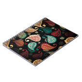 Dark Paisley Notebook Notizblock (Linke Seite)