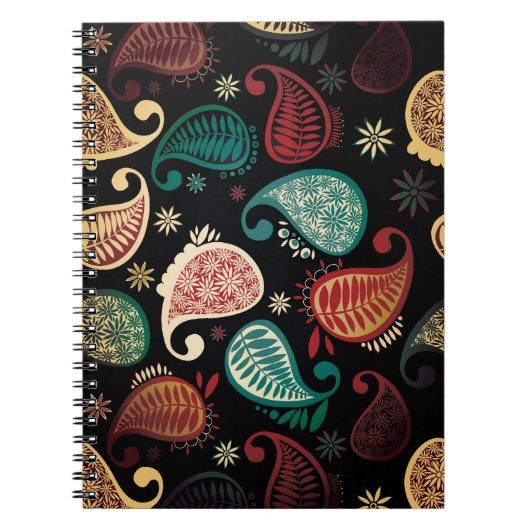 Dark Paisley Notebook Notizblock (Vorderseite)