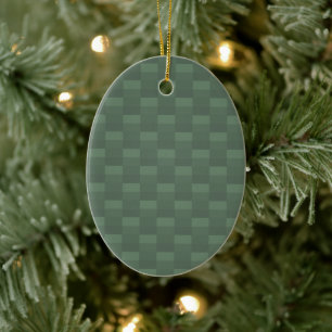 Dark Pastel Green Color Blocks Keramik Ornament
