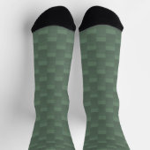 Dark Pastel Green Color Blocks Socken (Oben)