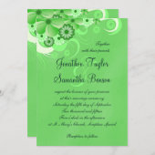 Dark Pastel Green Floral 12x18 Wedding Einladung (Vorne/Hinten)