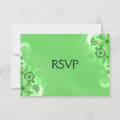 Dark Pastel Green Floral UAWG Response Cards RSVP Karte (Vorderseite)