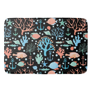 Dark Pattern Dark Badematte