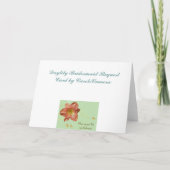 Dark Peach Lily Bridesmaid Request Card Einladung (Rückseite)