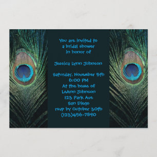 Dark Peacock Brautparty Einladung