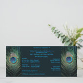 Dark Peacock Wedding Program Programm (Stehend Vorderseite)