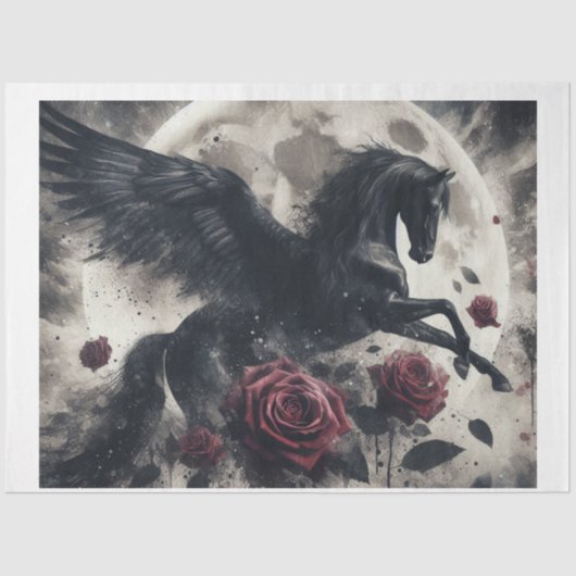 Dark Pegasus Moon Seidenpapier (Vorderseite)