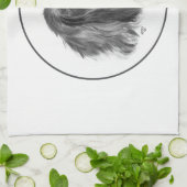 Dark Pekingese Küchentuch (Gefaltet)