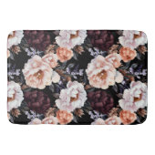 Dark Peonies Floral Pattern Badematte (Vorderseite)