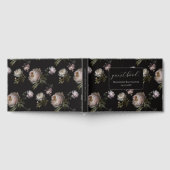 Dark Peony Floral Baby Shower Guest Book Gästebuch (Voll)
