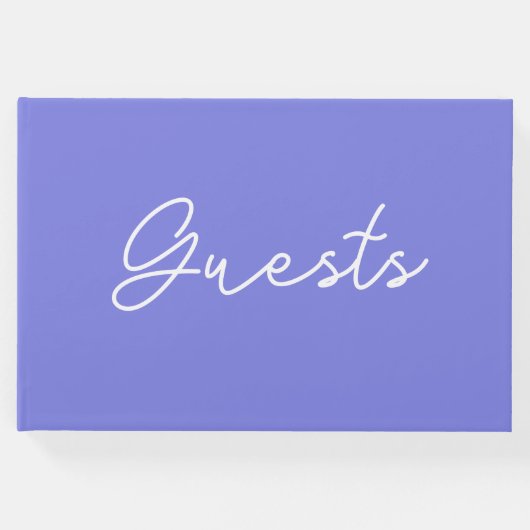 Dark Periwinkle Lila Gästebuch (Vorderseite)