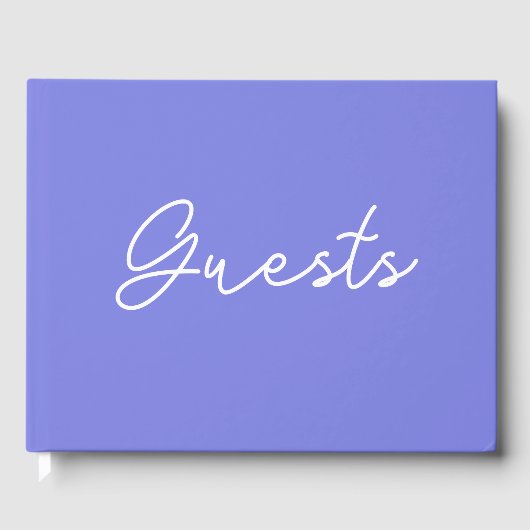 Dark Periwinkle Lila Gästebuch (Vorderseite)