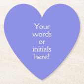 Dark Periwinkle Lila Heart Shaped Untersetzer (Vorderseite)