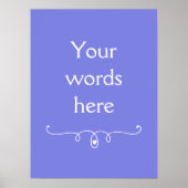 Dark Periwinkle Lila Poster (Vorne)