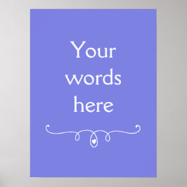 Dark Periwinkle Lila Poster