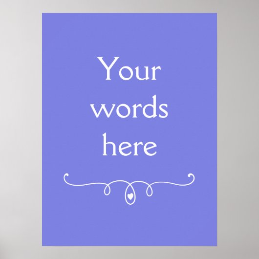 Dark Periwinkle Lila Poster (Vorne)