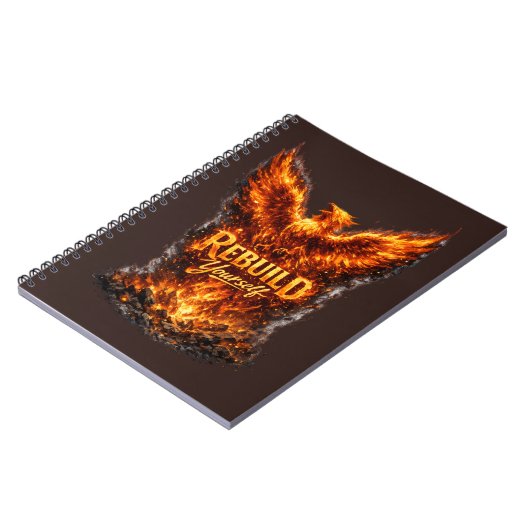 Dark Phoenix Motivation Design Notizblock (Linke Seite)