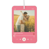 Dark Pink 10th Anniversary Photo Music Player Autolufterfrischer (Vorderseite)