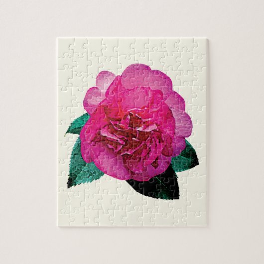 Dark Pink Camellia Dazzler Puzzle (Vertikal)