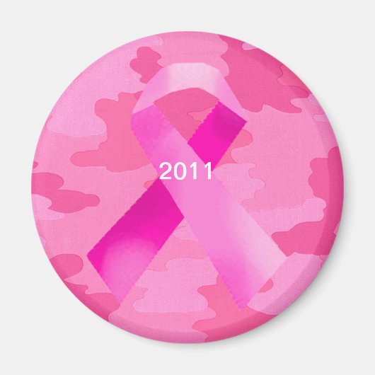 Dark Pink Camouflage Rosa Band Date Magnet (Vorne)