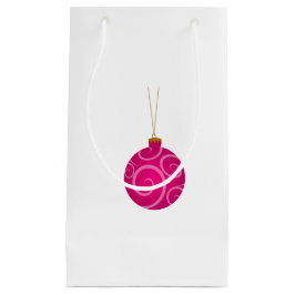 Dark Pink Christmas Bauble Kleine Geschenktasche Geschenktüte