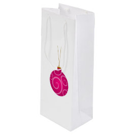 Dark Pink Christmas Bauble Wine Geschenktasche Geschenktüte Für Weinflaschen