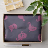 Dark Pink Ghosts Dark Lila Halloween Seidenpapier (Geschenk)