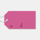 Dark Pink Gift Tag Geschenkanhänger (Rückseite Horizontal)