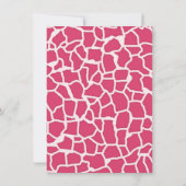 Dark Pink Giraffe Tierwerbung; Halbpension Einladung (Rückseite)