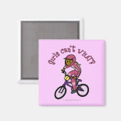 Dark Pink Girls BMX Magnet (Vorderseite/Rückseite)