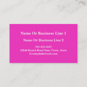 Dark Pink Leather Print Business Cards Visitenkarte (Rückseite)