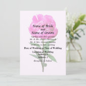 Dark Pink Peony Einladung (Stehend Vorderseite)